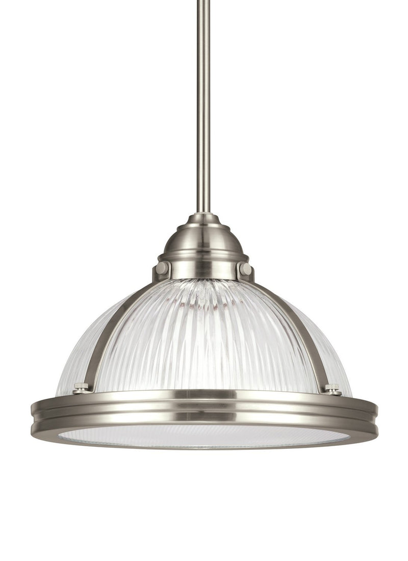Pratt Street Prismatic Mini Pendant in Brushed Nickel