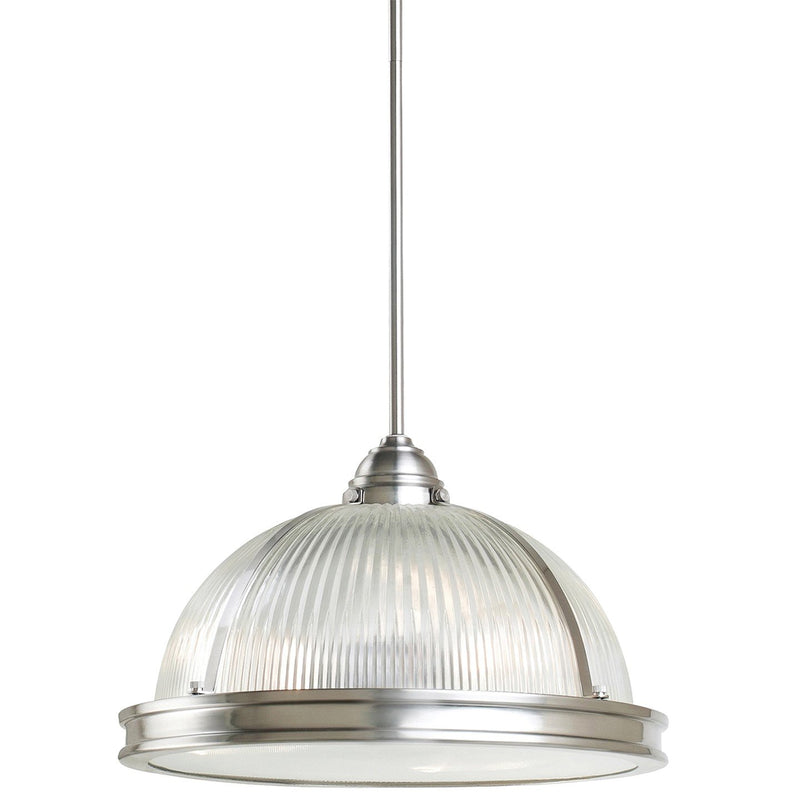 Pratt Street Prismatic 3-Light Pendant in Brushed Nickel