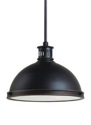Pratt Street Metal 2-Light Pendant in Autumn Bronze