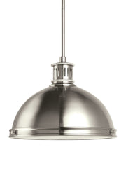 Pratt Street Metal 2-Light Pendant in Brushed Nickel