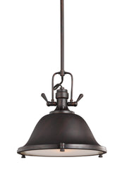 Stone Street One Light Pendant in Bronze