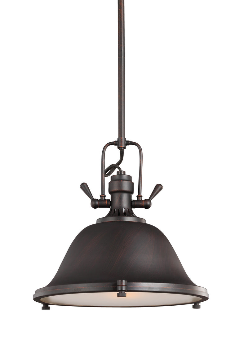 Stone Street One Light Pendant in Bronze