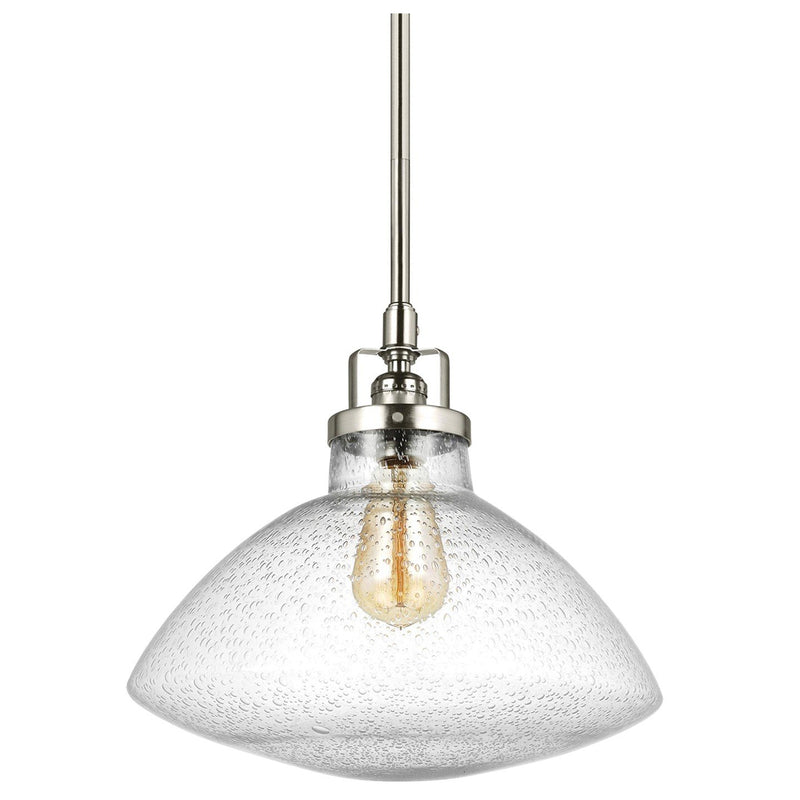 Belton Small Round Pendant in Brushed Nickel