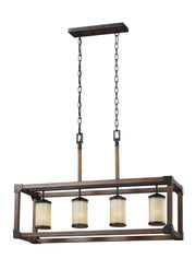Dunning Four Light Island Pendant in Stardust