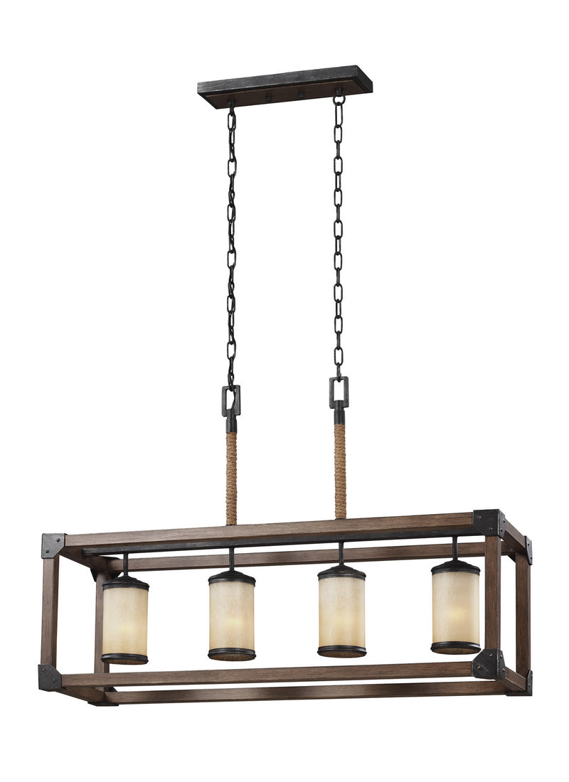Dunning Four Light Island Pendant in Stardust
