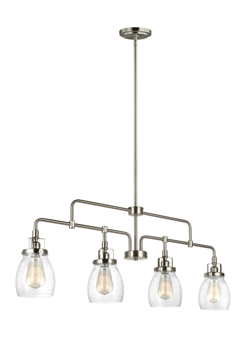 Belton 4-Light Linear Chandelier in Brushed Nickel