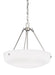 Kerrville Three Light Pendant in Brushed Nickel