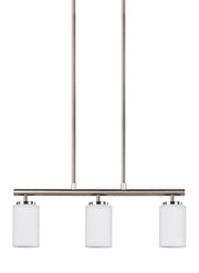 Oslo Three Light Island Pendant in Brushed Nickel