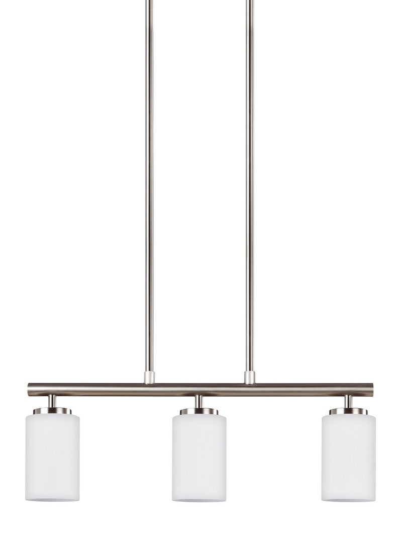 Oslo 3-Light Linear Pendant in Brushed Nickel