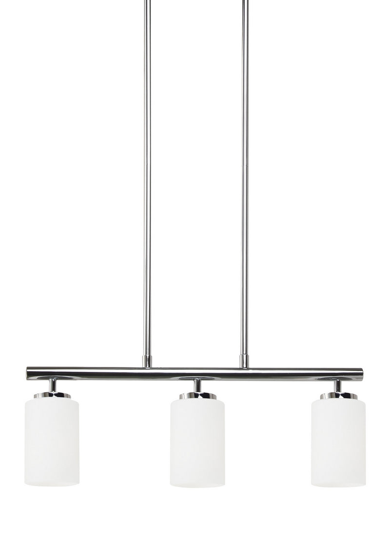 Oslo Three Light Island Pendant in Chrome