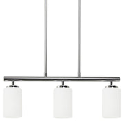 Oslo 3-Light Linear Pendant in Chrome