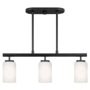 Oslo 3-Light Linear Pendant in Midnight Black