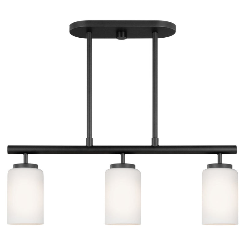 Oslo 3-Light Linear Pendant in Midnight Black