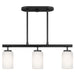 Oslo Three Light Island Pendant in Midnight Black