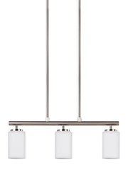 Oslo Three Light Island Pendant in Brushed Nickel
