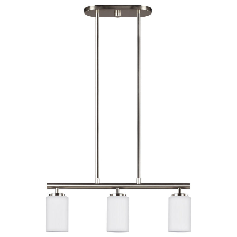 Oslo 3-Light Linear Pendant in Brushed Nickel