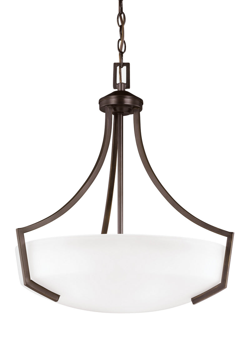 Hanford Three Light Pendant in Bronze