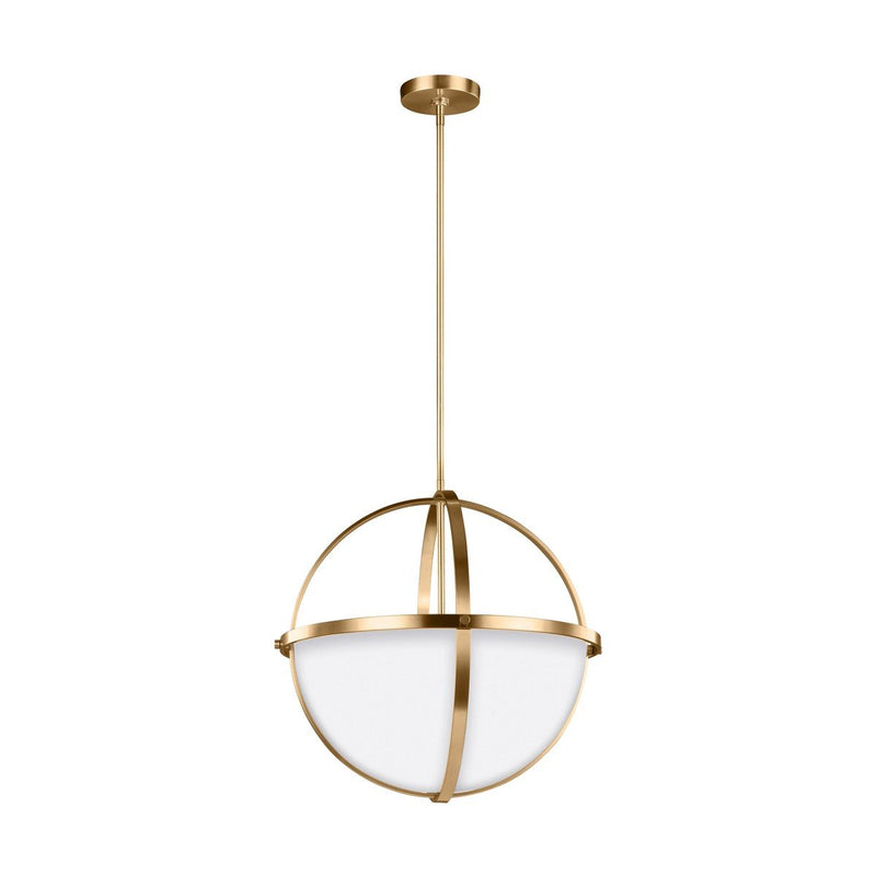 Alturas 3-Light Pendant in Satin Brass