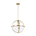 Alturas Three Light Pendant in Satin Brass