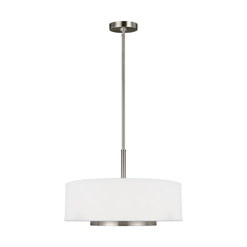 Nance Three Light Pendant in Brushed Nickel
