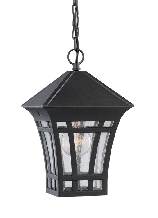 Herrington One Light Outdoor Pendant in Black