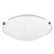 Clip Ceiling 2-Light Flush Mount in Brushed Nickel