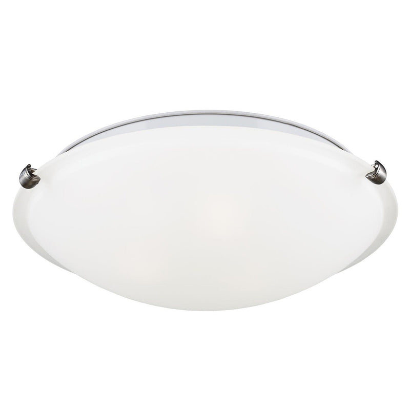 Clip Ceiling 2-Light Flush Mount in Brushed Nickel