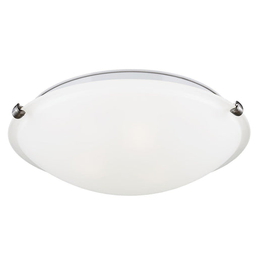 Clip Ceiling 2-Light Flush Mount in Brushed Nickel