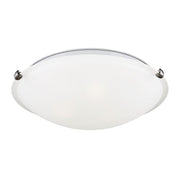 Clip Ceiling 3-Light Flush Mount in Brushed Nickel