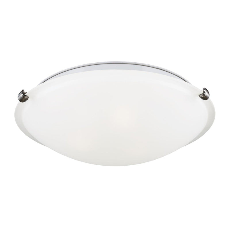 Clip Ceiling 3-Light Flush Mount in Brushed Nickel