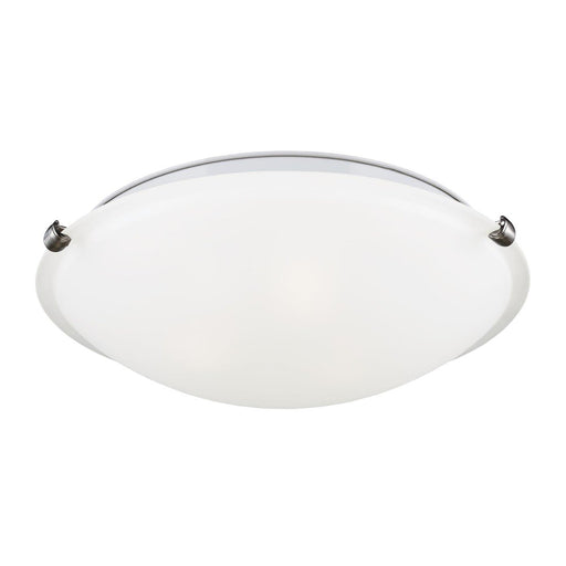 Clip Ceiling 3-Light Flush Mount in Brushed Nickel