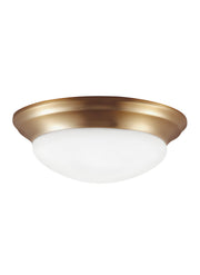 Nash Three Light Flush Mount in Satin Brass