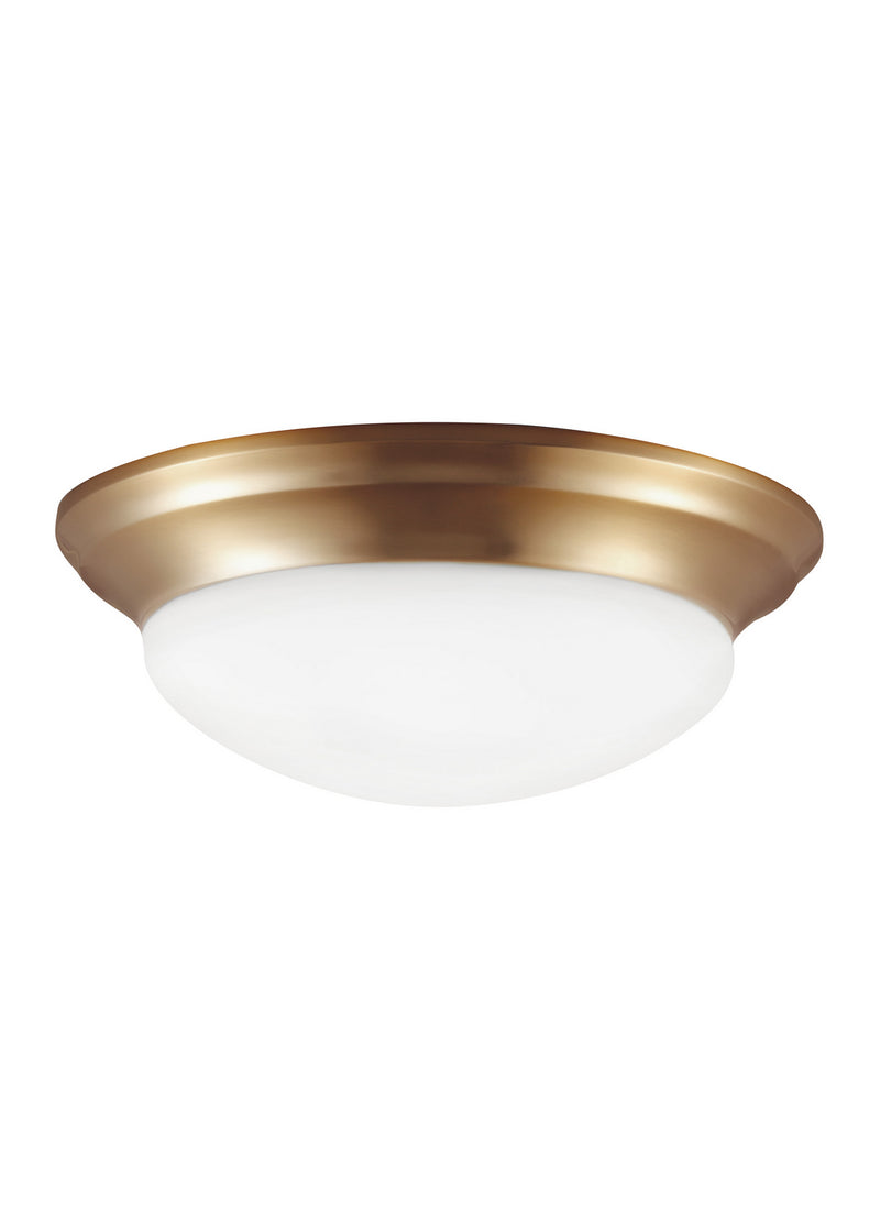 Nash Three Light Flush Mount in Satin Brass