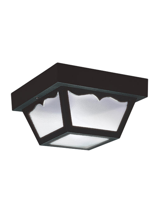 Outdoor Ceiling One Light Outdoor Flush Mount in Black