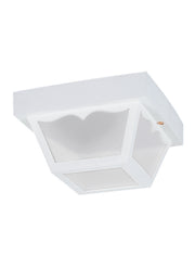 Outdoor Ceiling Two Light Outdoor Flush Mount in White