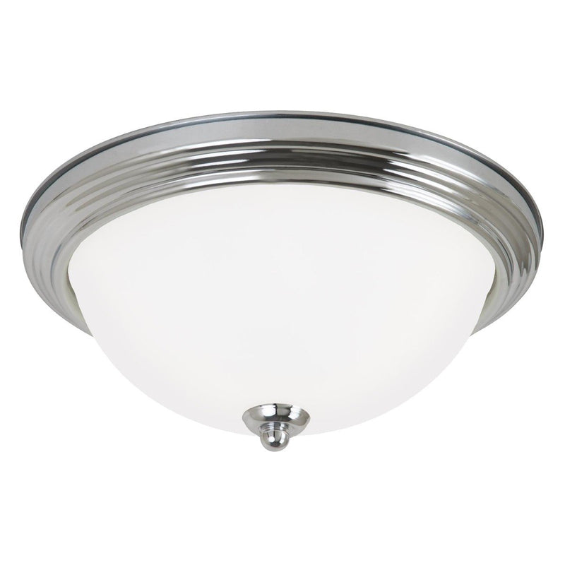 Geary 2-Light Flush Mount in Chrome