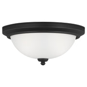 Geary 2-Light Flush Mount in Midnight Black