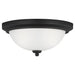 Geary Two Light Flush Mount in Midnight Black