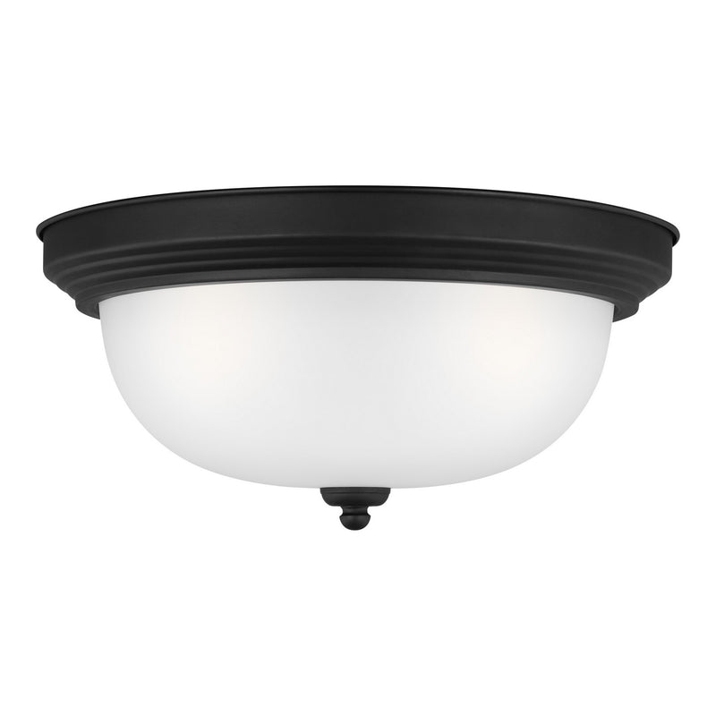 Geary Three Light Flush Mount in Midnight Black