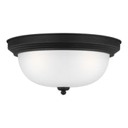 Geary 3-Light Flush Mount in Midnight Black