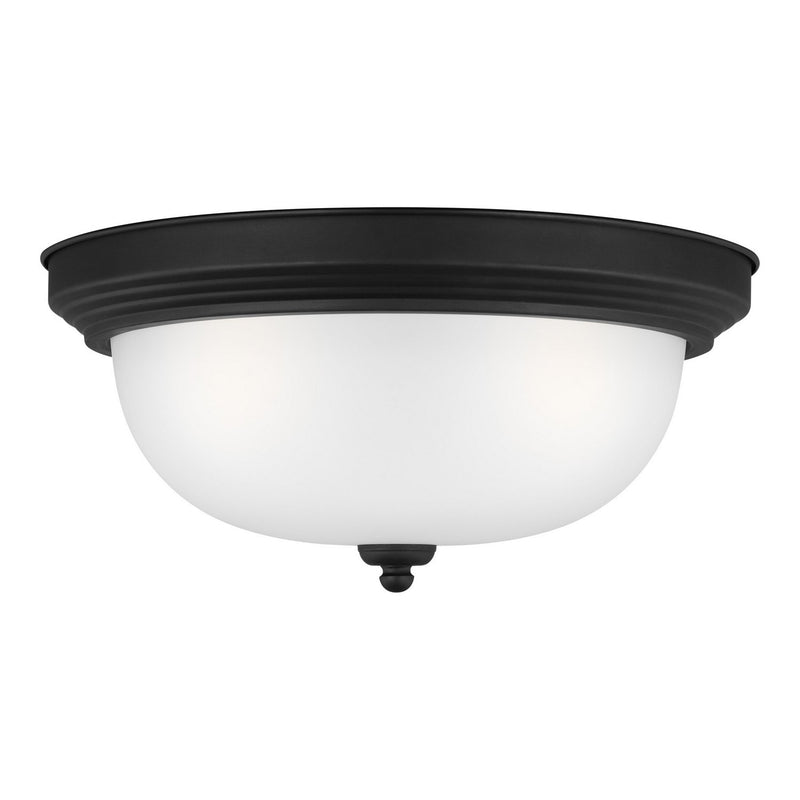 Geary 3-Light Flush Mount in Midnight Black