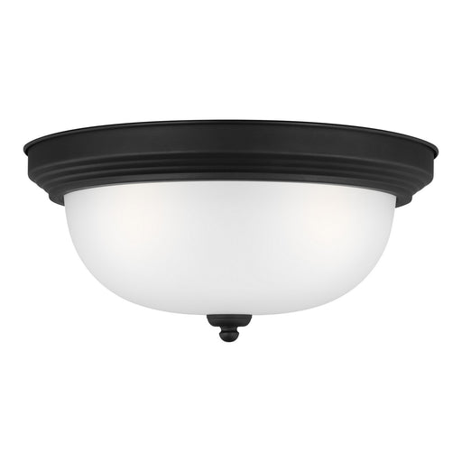 Geary Three Light Flush Mount in Midnight Black