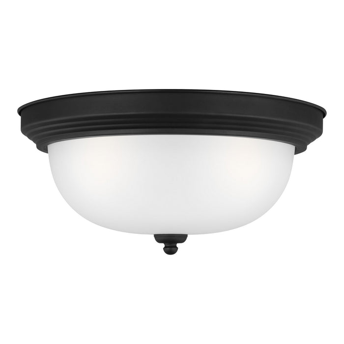 Geary Three Light Flush Mount in Midnight Black