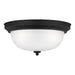 Geary Three Light Flush Mount in Midnight Black