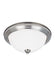 Geary Three Light Flush Mount in Brushed Nickel