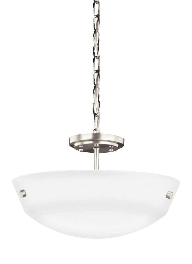 Kerrville 2-Light Convertible Pendant in Brushed Nickel