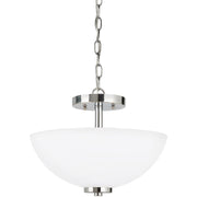 Oslo 2-Light Convertible Pendant in Chrome