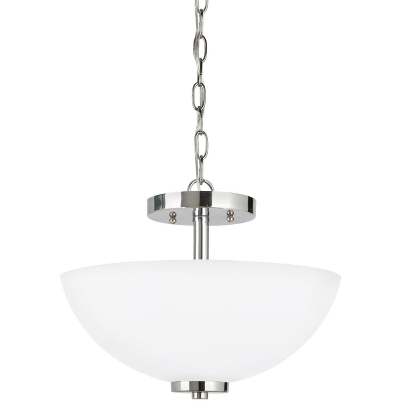 Oslo 2-Light Convertible Pendant in Chrome