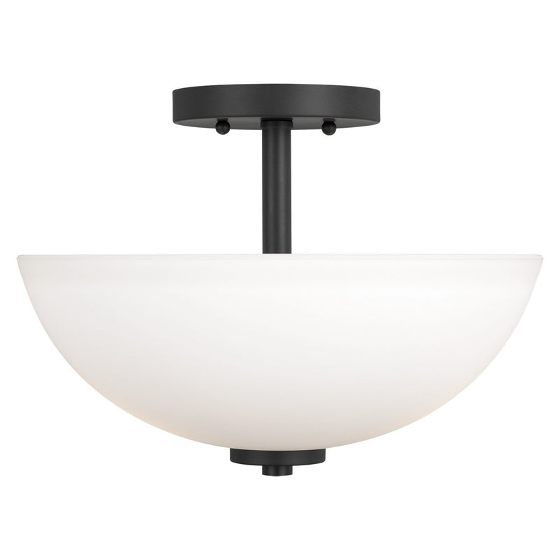 Oslo 2-Light Convertible Pendant in Midnight Black