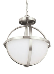 Alturas 2-Light Convertible Pendant in Brushed Nickel